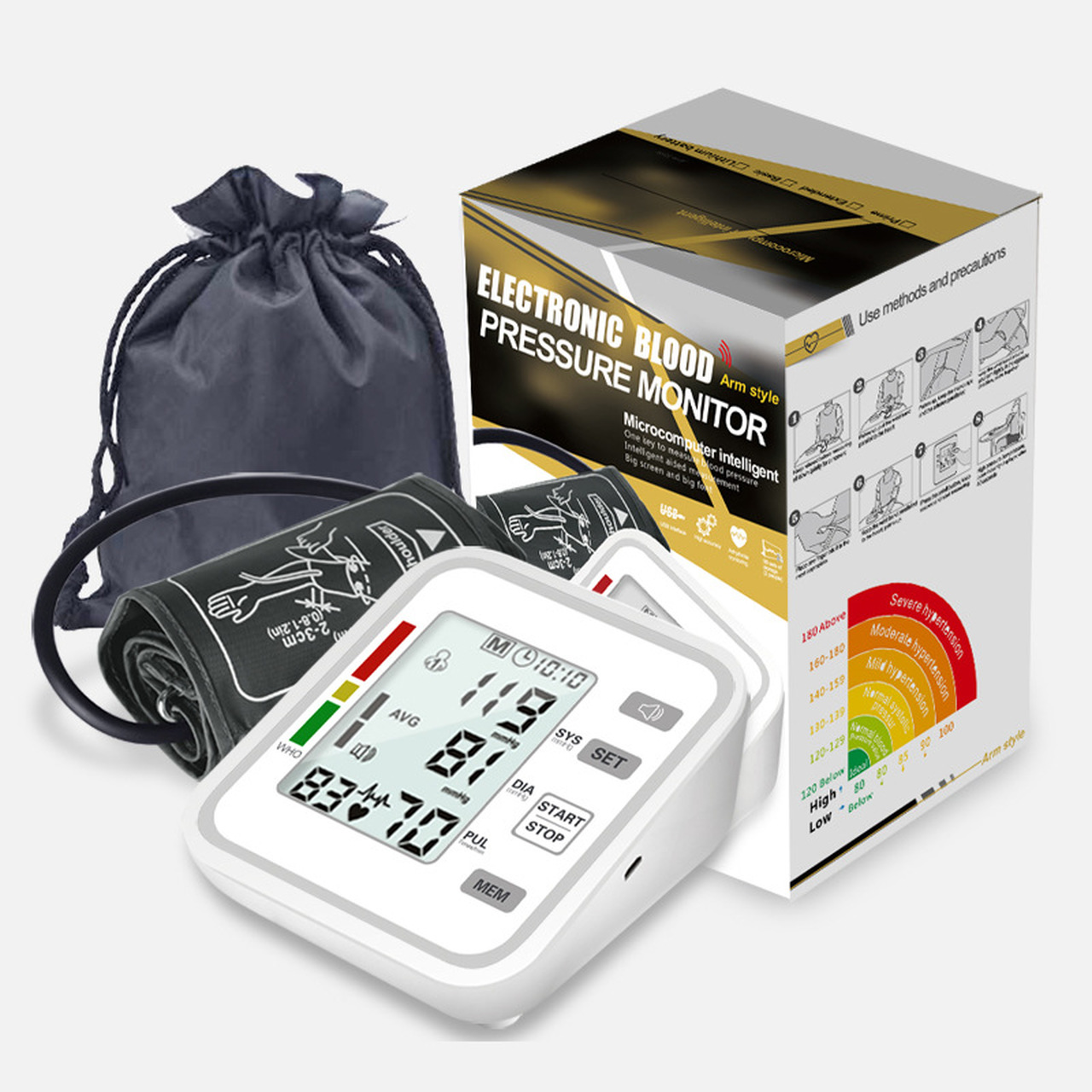 Tensiometro Digital Medidor De Presion Arterial Portatil Usb – PromoTodo